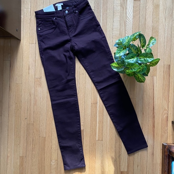 NWT H&M Super Stretch Skinny Jeans Deep Purple Plum Size 6 - Picture 9 of 11